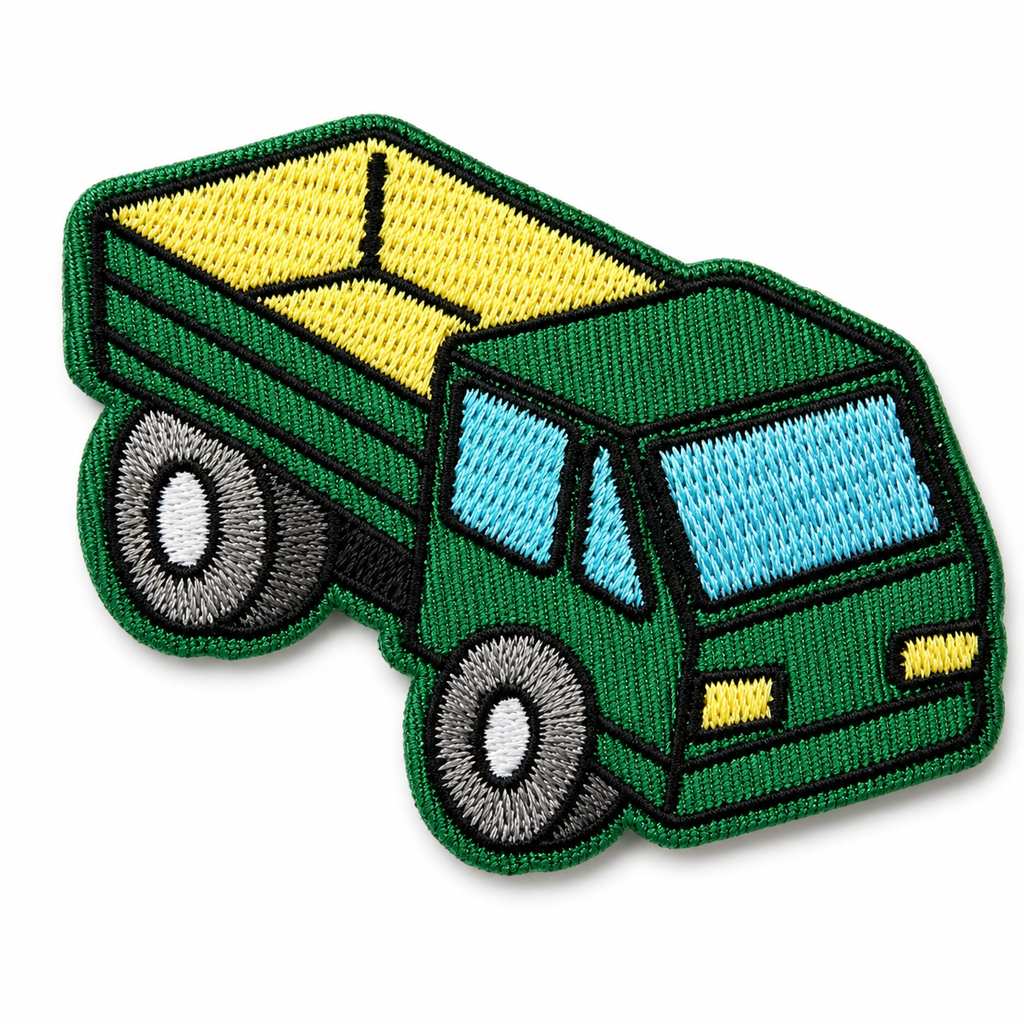 Lastwagen Grün – Aufnäher zum Aufbügeln