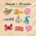 Meer-Set 21 Aufnäher zum Aufbügeln