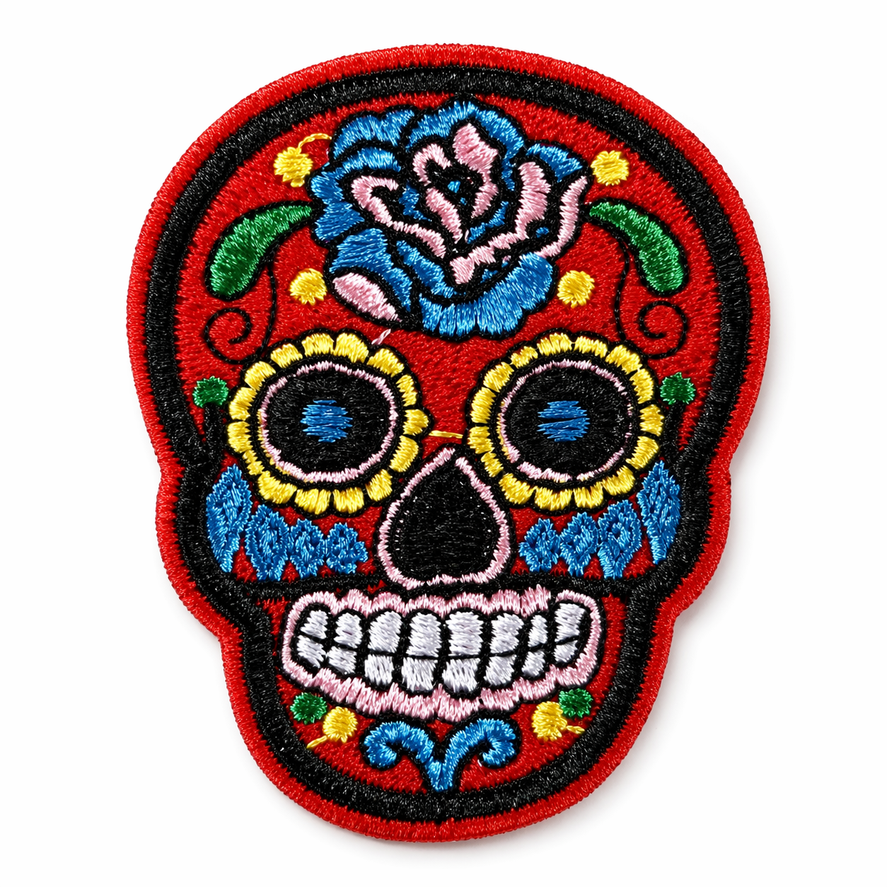 Totenkopf Rot – Aufnäher zum Aufbügeln