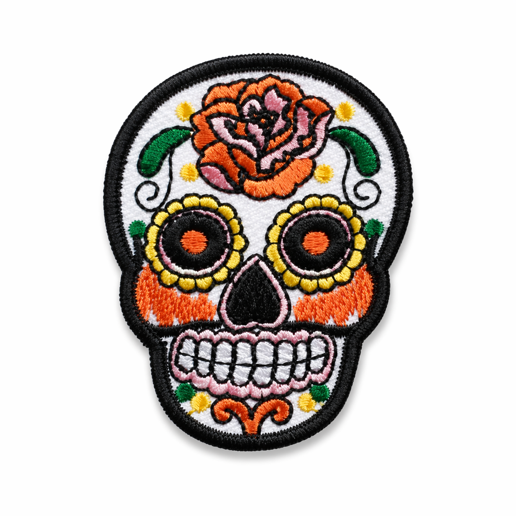 Totenkopf Weiß – Aufnäher zum Aufbügeln