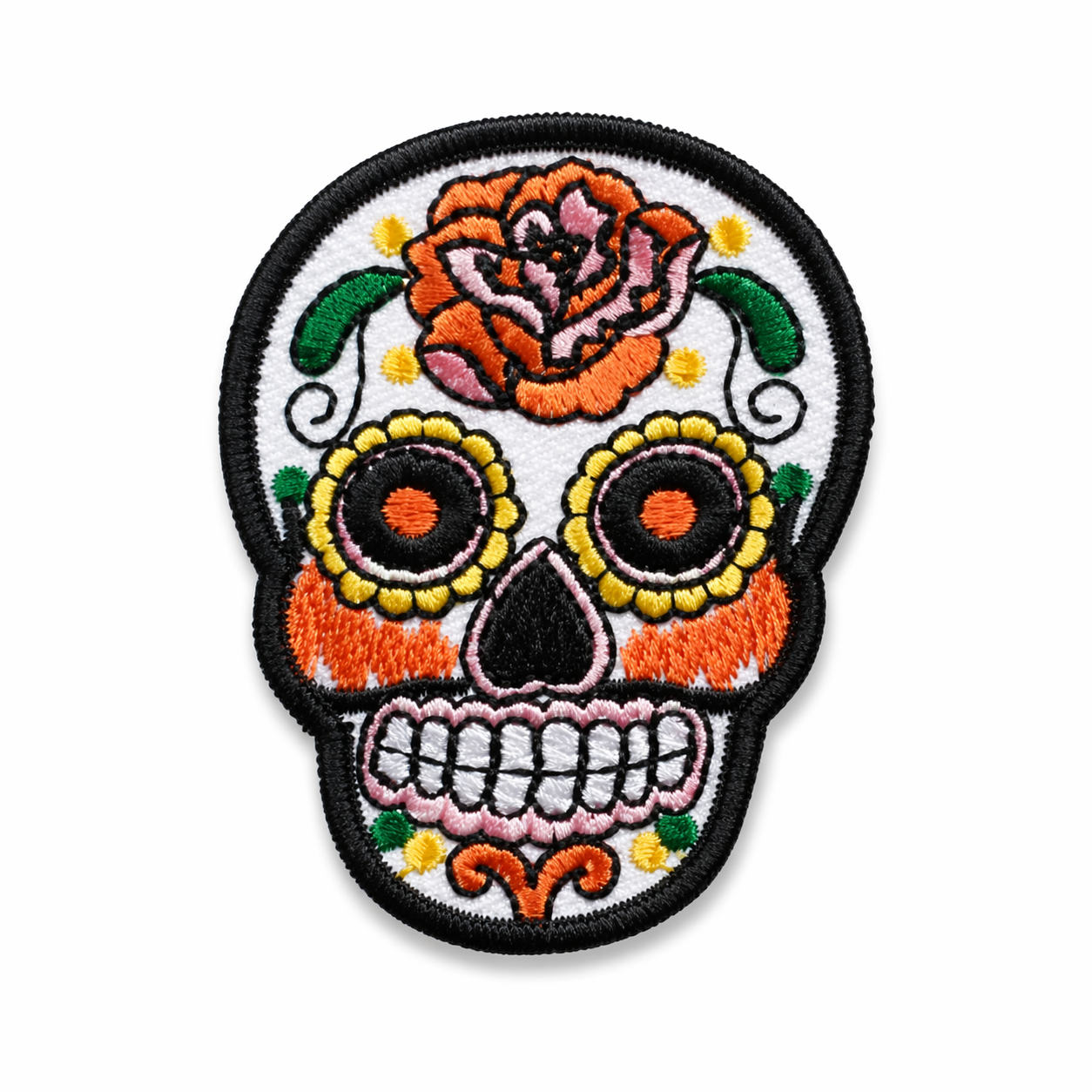 Totenkopf Weiß – Aufnäher zum Aufbügeln