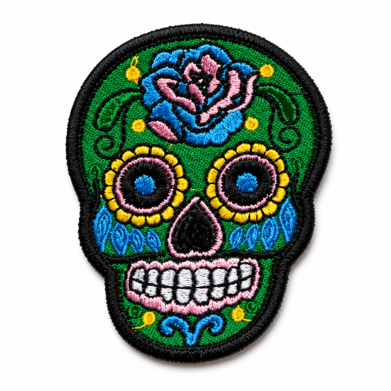 Totenkopf Grün – Aufnäher zum Aufbügeln