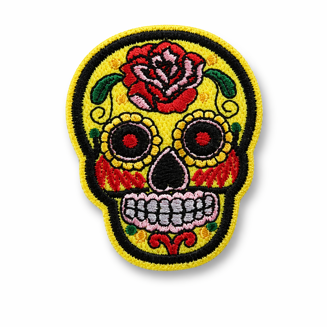 Totenkopf Gelb – Aufnäher zum Aufbügeln