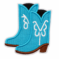 Cowboystiefel Blau – Aufnäher zum Aufbügeln