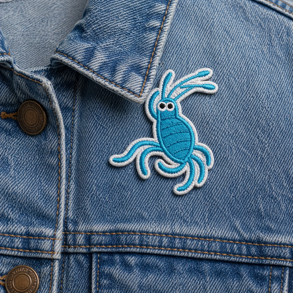 Seeungeheuer Blau – Aufnäher zum Aufbügeln