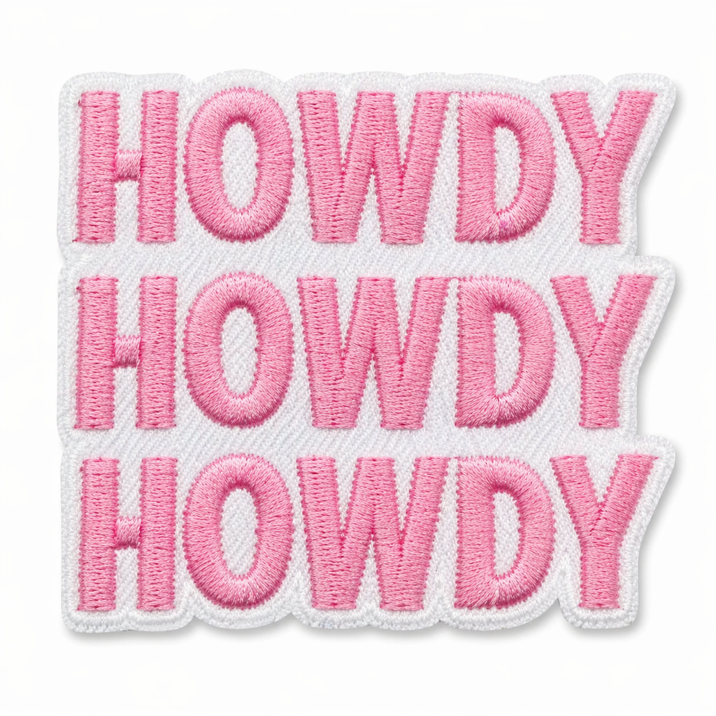 Howdy Rosa – Aufnäher zum Aufbügeln