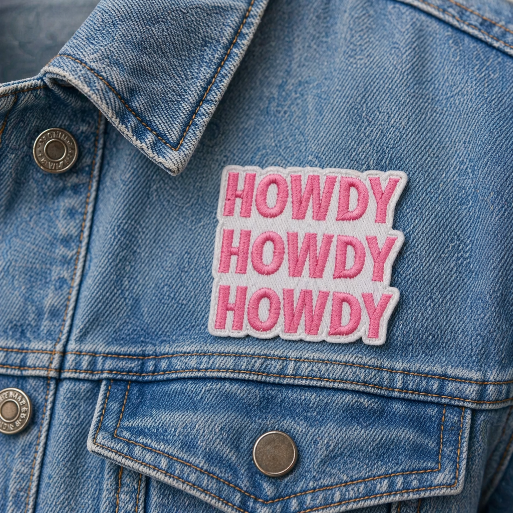 Howdy Rosa – Aufnäher zum Aufbügeln