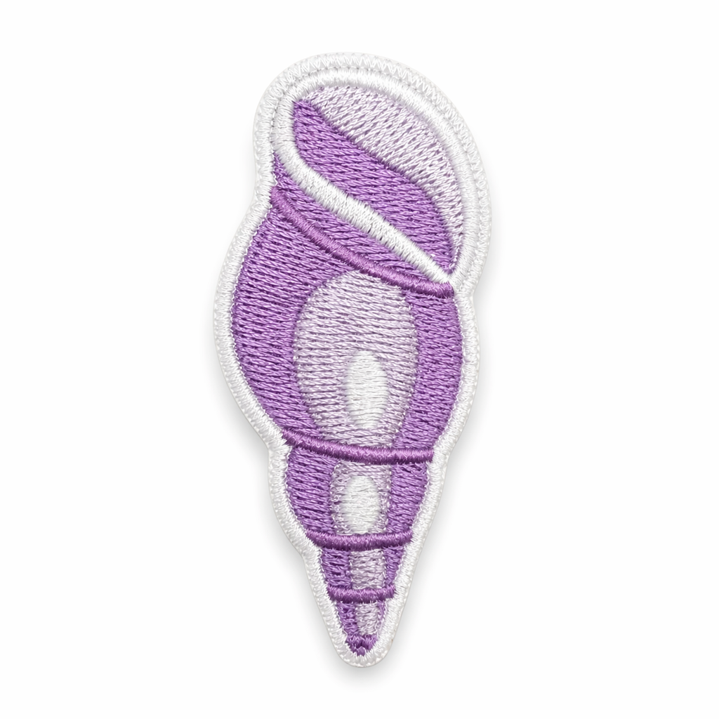 Meeresschnecke Rosa/Lila – Aufnäher zum Aufbügeln