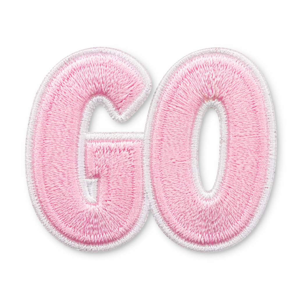 Go-Aufnäher Rosa – Aufnäher zum Aufbügeln