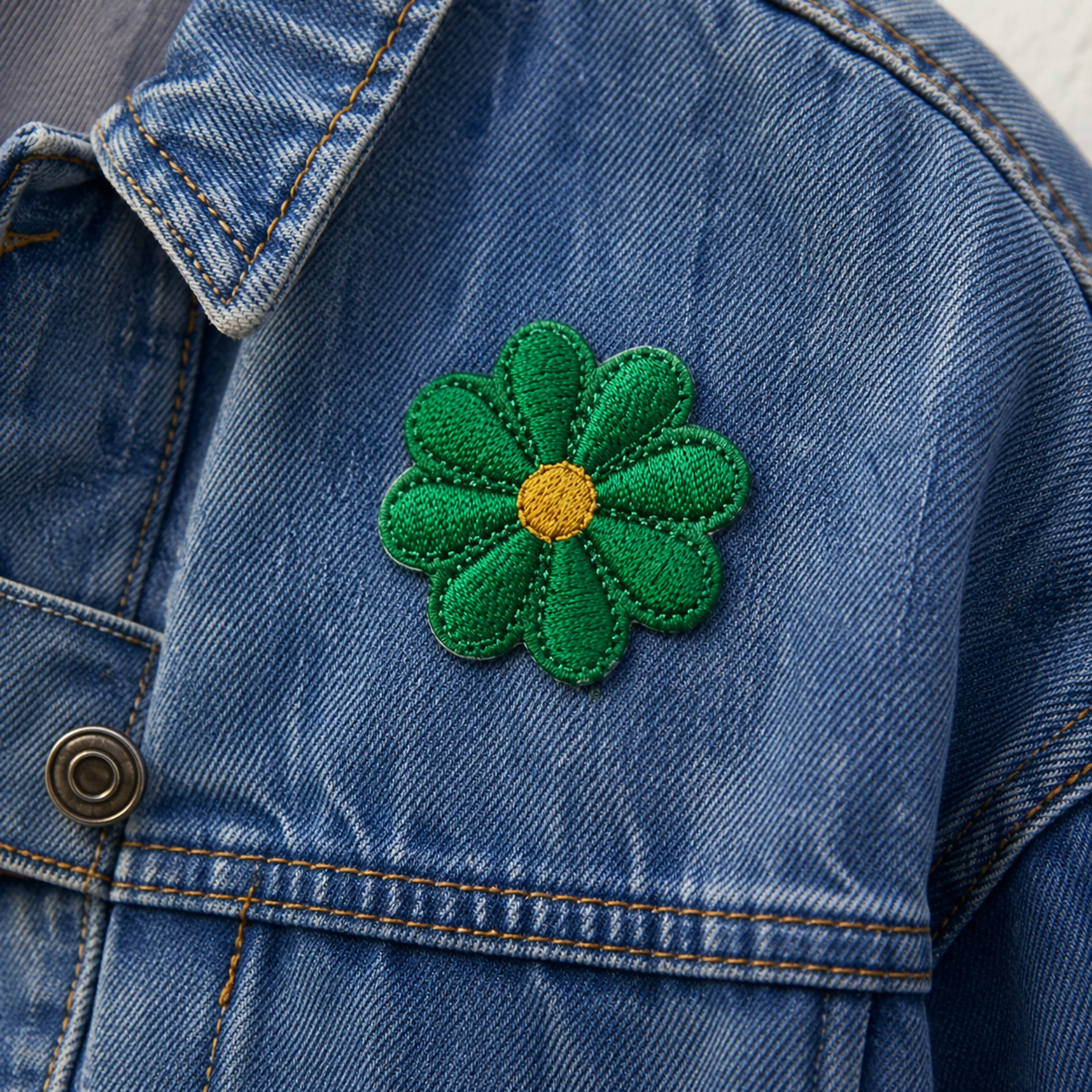 Blume Grün – Aufnäher zum Aufbügeln