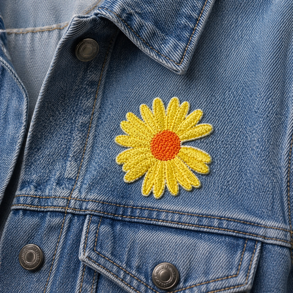 Glücksblume Gelb – Aufnäher zum Aufbügeln