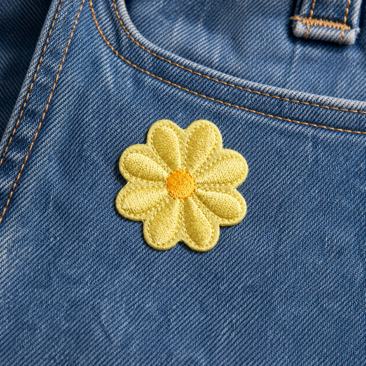 Blume Sonnengelb – Aufnäher zum Aufbügeln