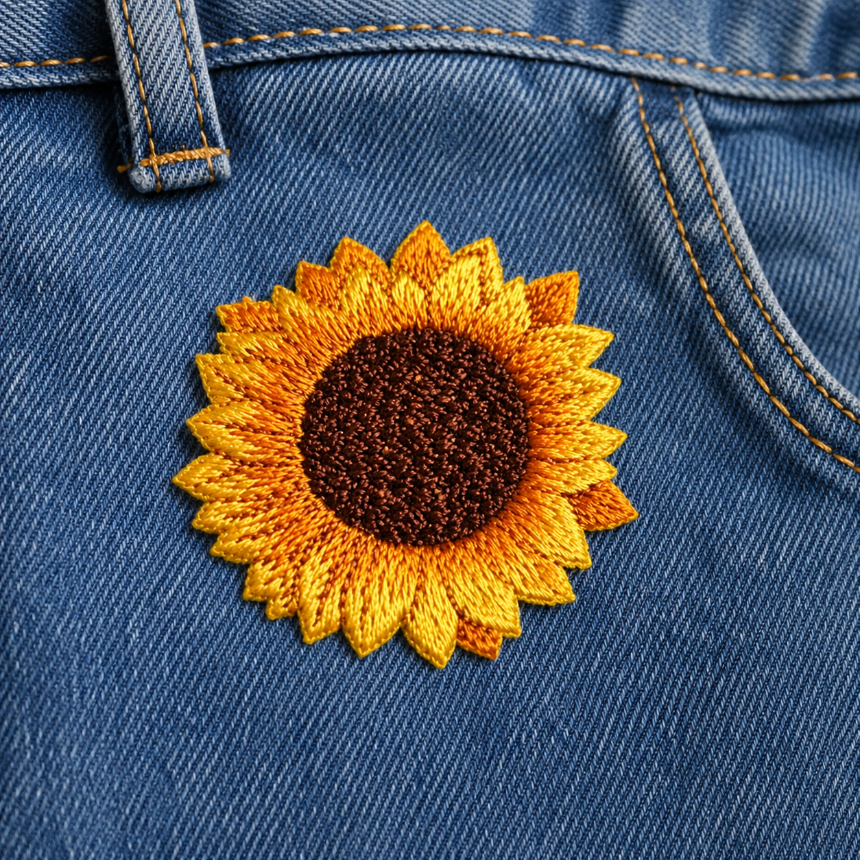 Sonnenblume – Aufnäher zum Aufbügeln