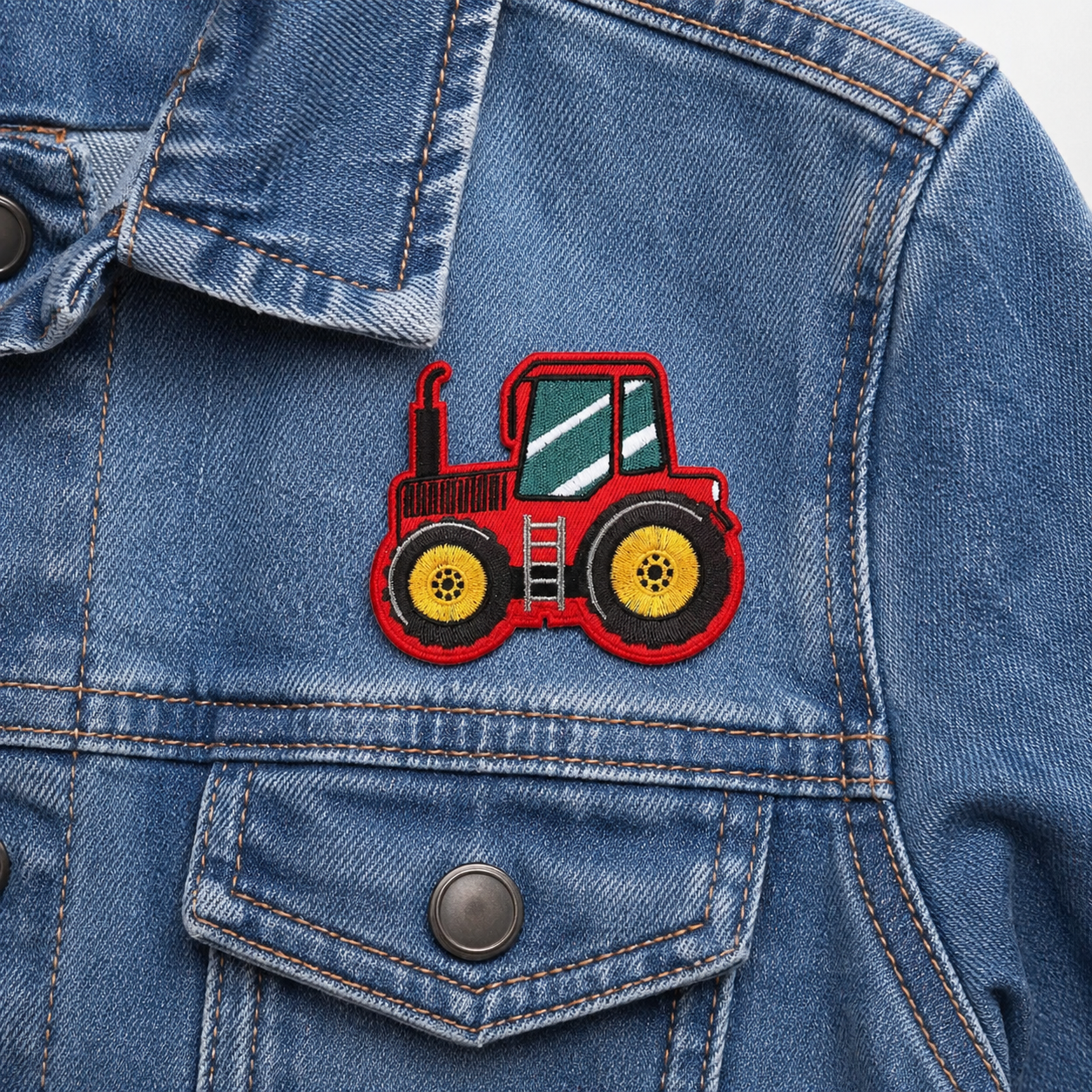 Traktor Rot – Aufnäher zum Aufbügeln
