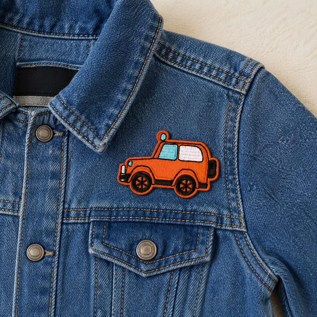 Jeep Orange – Aufnäher zum Aufbügeln