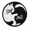 Katze Yin-Yang Schwarz/Weiß – Aufnäher zum Aufbügeln
