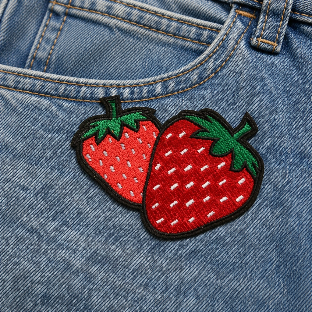 Erdbeeren – Aufnäher zum Aufbügeln