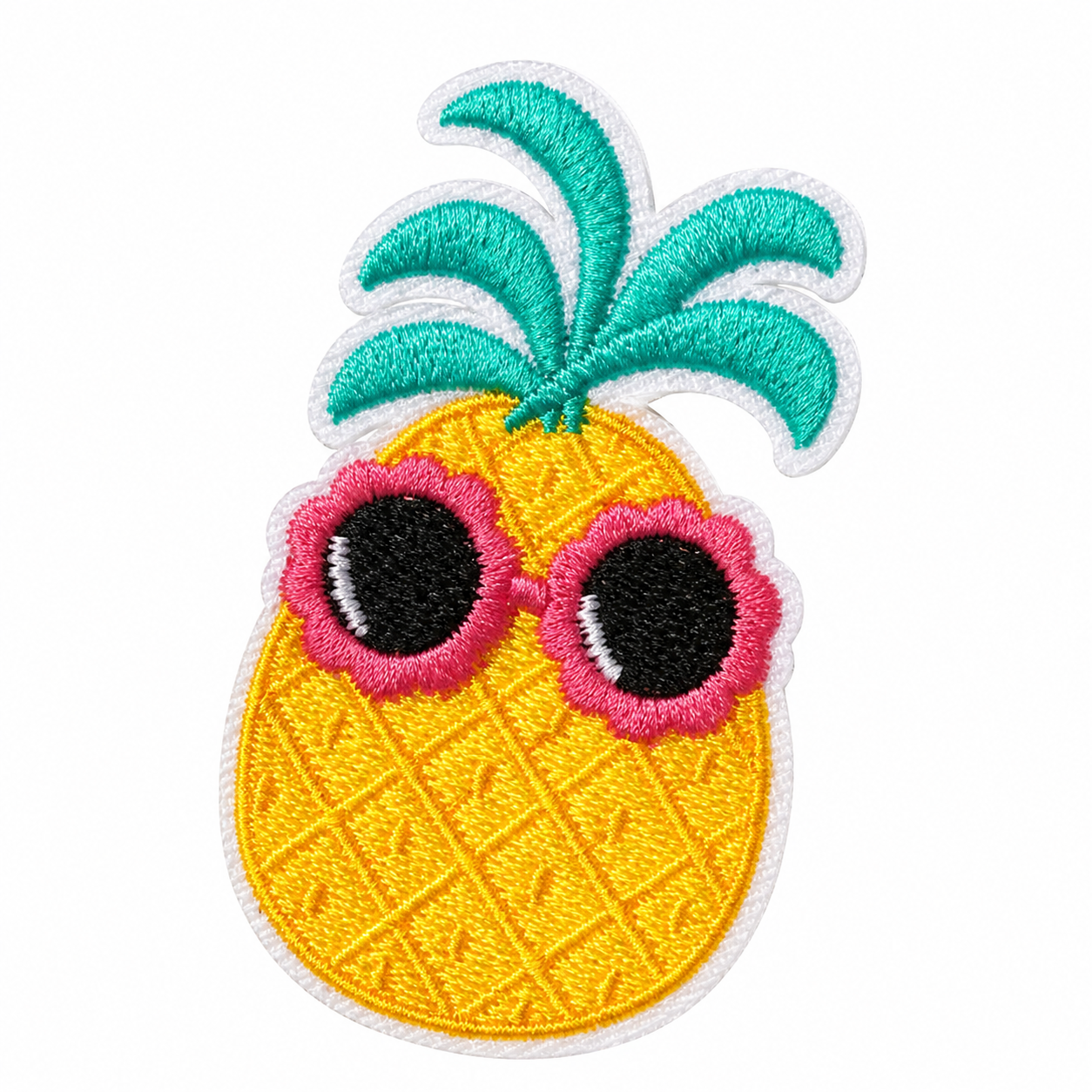 Ananas mit Sonnenbrille – Aufnäher zum Aufbügeln