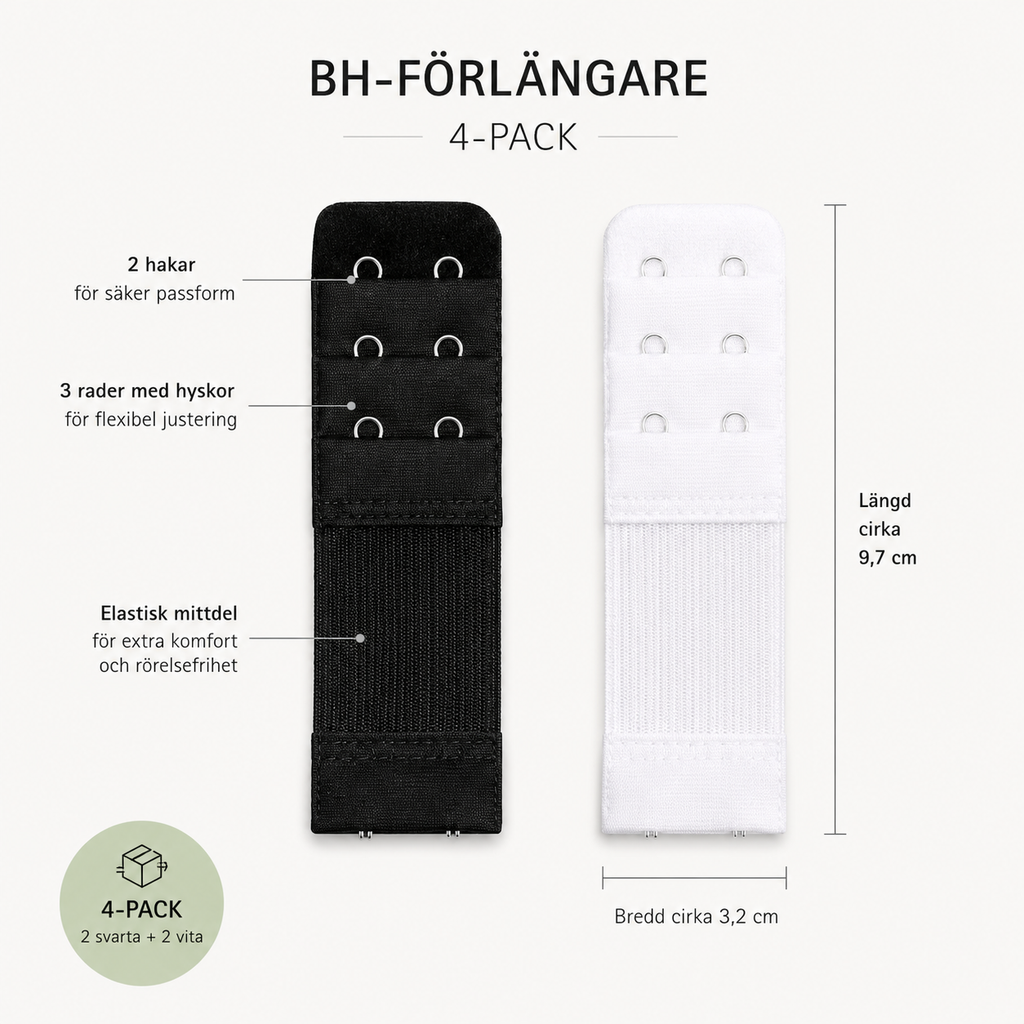 BH-Verlängerung 4er-Pack – mehr Weite am Rücken in Sekunden