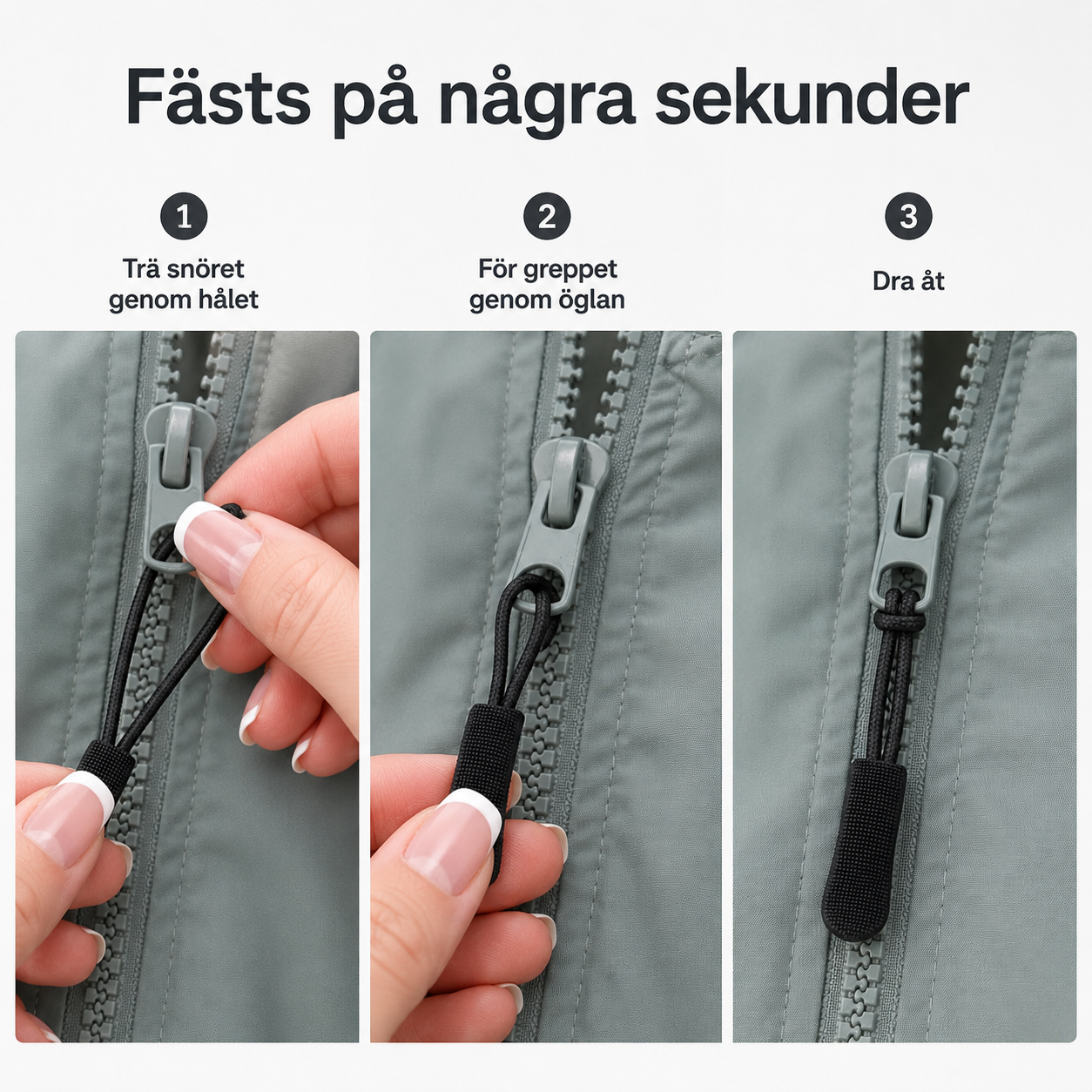 Reißverschluss-Zipper für besseren Griff – 10er-Pack