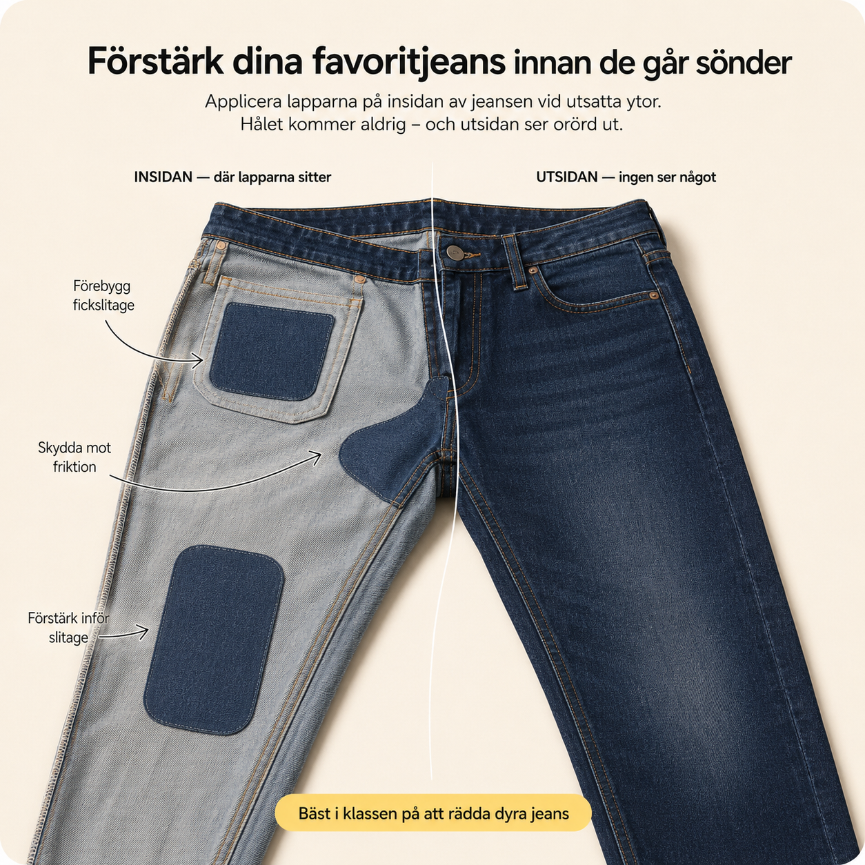 Bügelflicken für Jeans